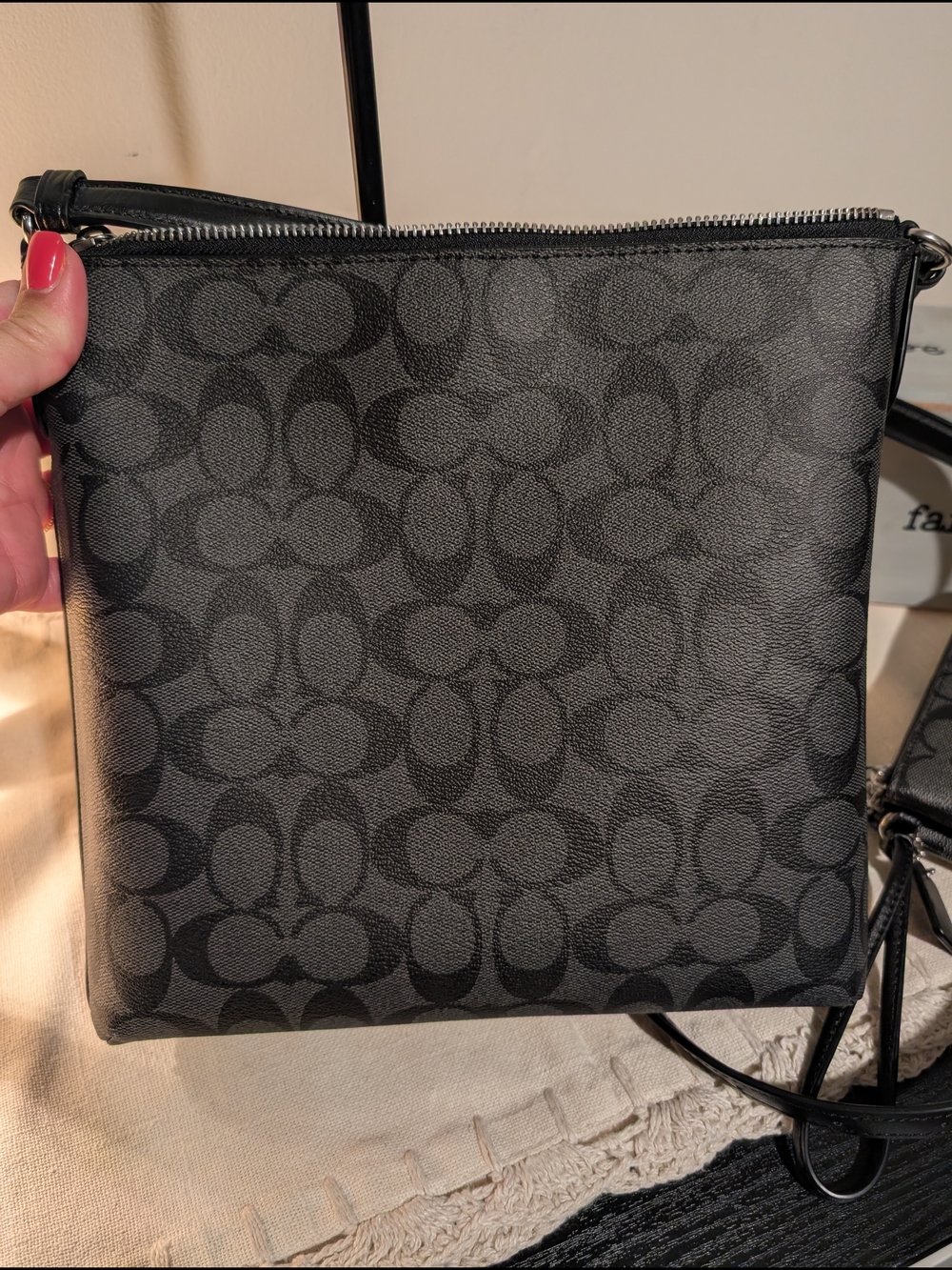 Coach Rowan Black Crossbody File Bag With Matching Wallet NWOT - Picture 10 of 11